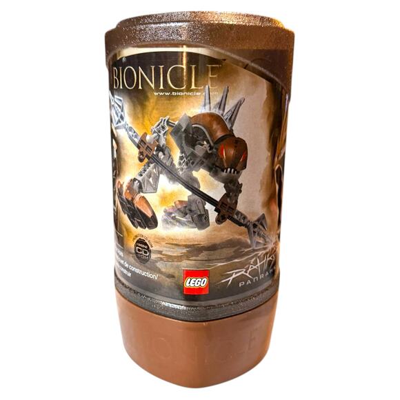 Vintage LEGO BIONICLE Rahkshi PanRahk Brown Orange 8587 Canister Complete Set - Picture 7 of 12